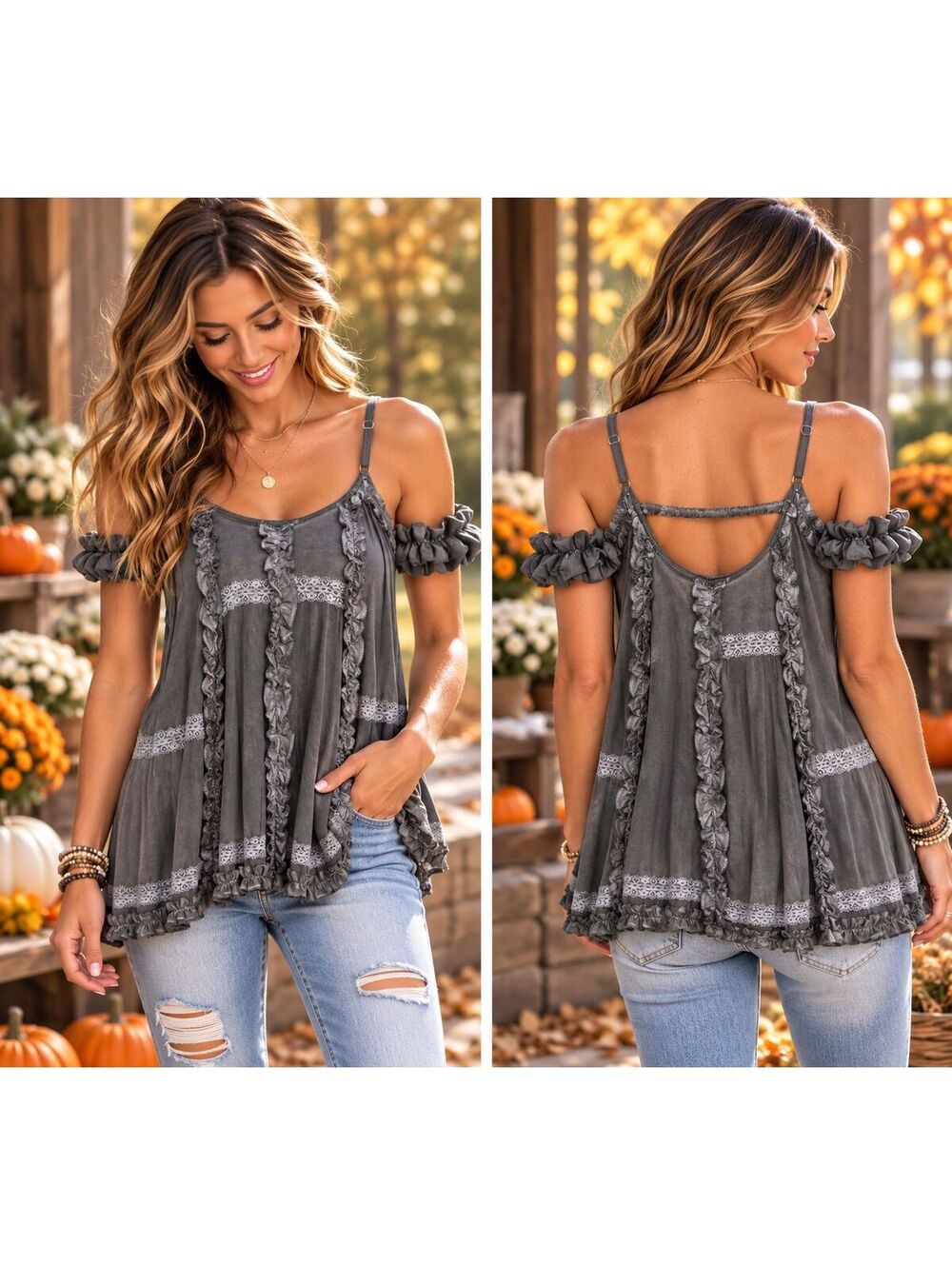 POL Boho extremely soft flowy top small